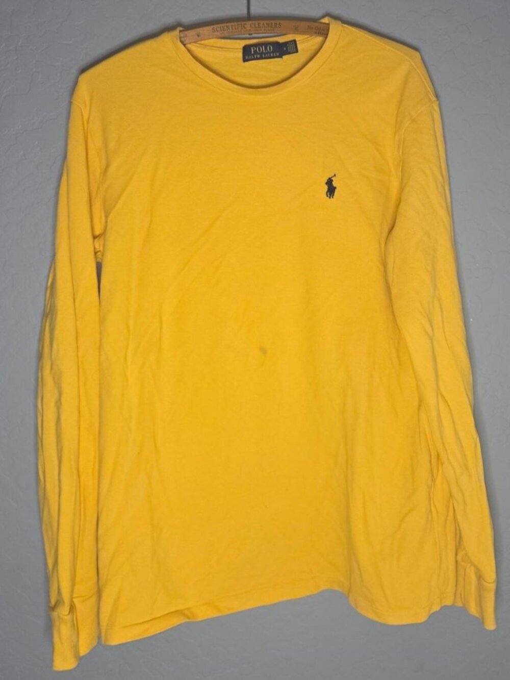polo ralph lauren yellow pony logo long sleeve shirt